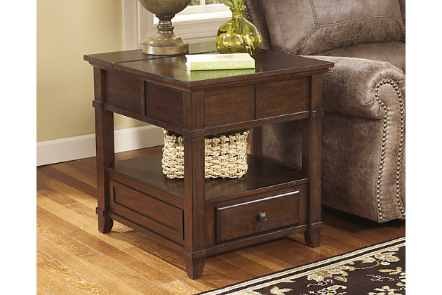 Y End Table With Storage Power, Ashley Furniture Small Accent Tables