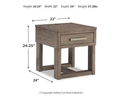 Loyaska End Table Dimensions