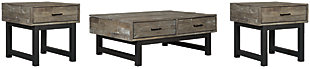 Mondoro Coffee Table with 2 End Tables, , large