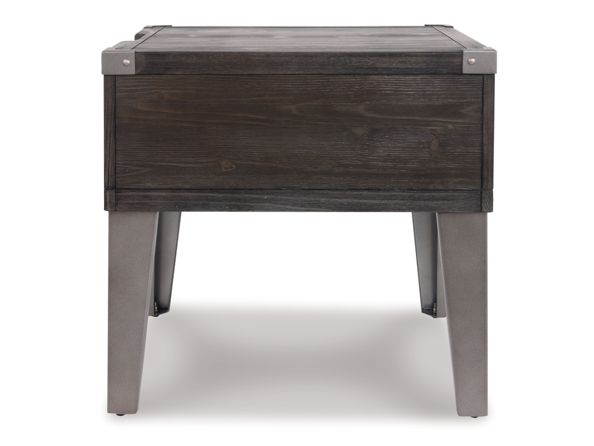 Todoe End Table with USB Ports Outlets