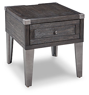 Todoe End Table with USB Ports & Outlets, , large