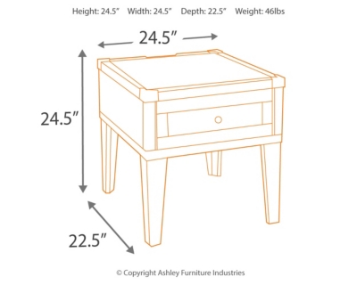 Picture of Todoe End Table with USB Ports & Outlets
