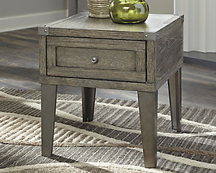 Chazney End Table, Rustic Brown, rollover