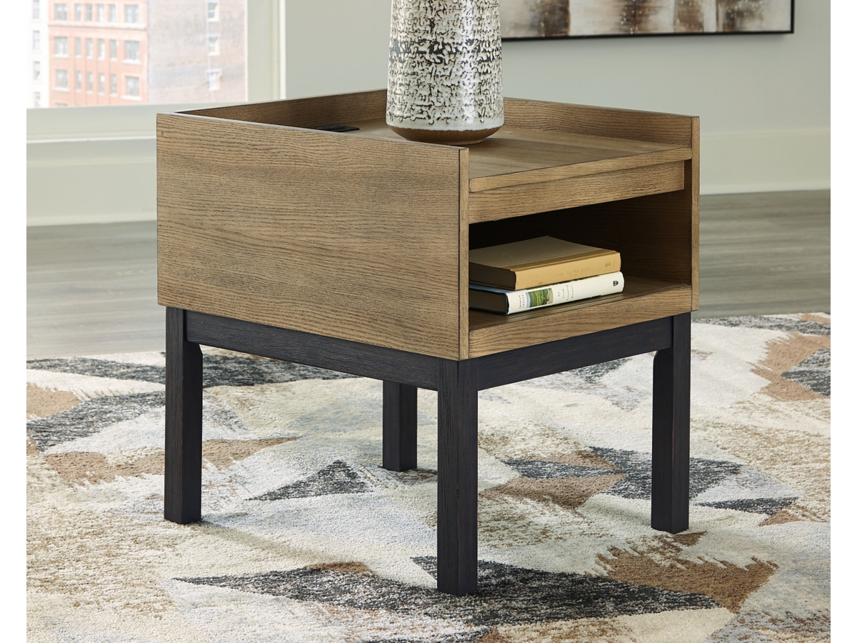 Fridley End Table with USB Ports Outlets Ashley