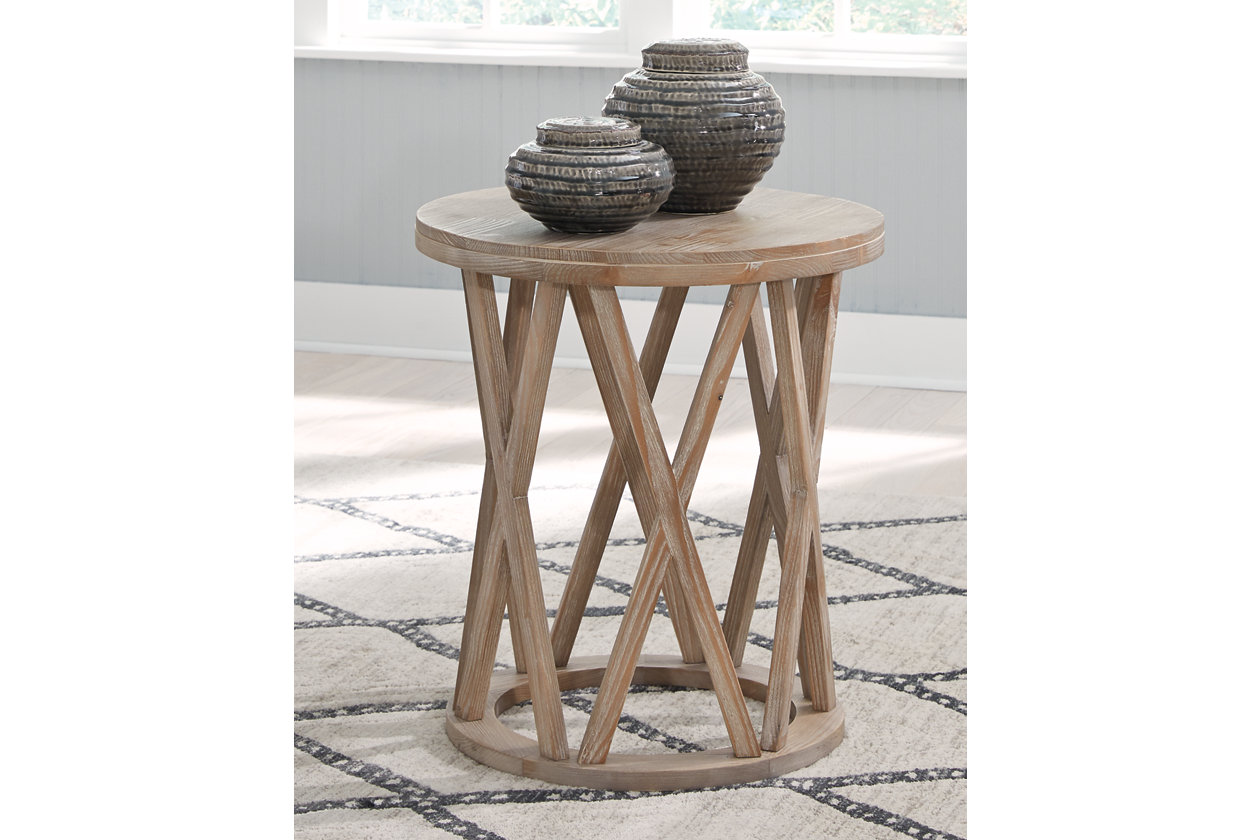 Glasslore End Table Ashley Furniture, Ashley Furniture Round Side Tables