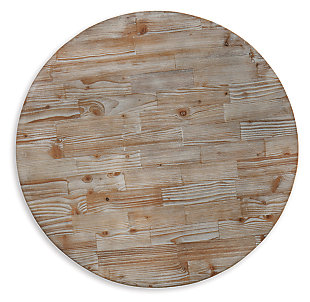 In the case of the Glasslore round coffee table, X marks the spot of your exceptionally good taste. Crafted with pine wood enriched with a light brown finish with saw kerf distressing. Plank effect top and sculptural base with repeated "X" motifs make it a striking choice in rustic, transitional style.Made of pine wood | Light brown finish | Assembly required | Estimated Assembly Time: 60 Minutes