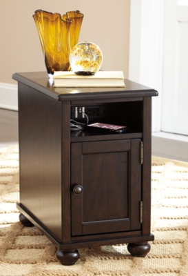 Barilanni Chairside End Table with USB Ports & Outlets | Ashley ...