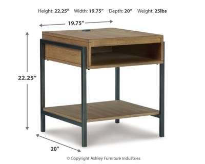 Fridley End Table Dimensions