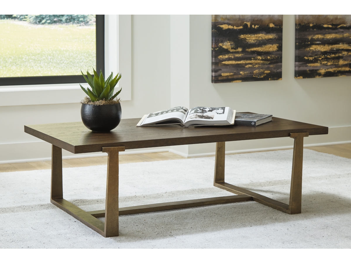 Balintmore Coffee Table - Brown/Gold Finish Balintmore Coffee Table - Brown/Gold Finish