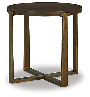 Balintmore End Table, Brown/Gold Finish, large