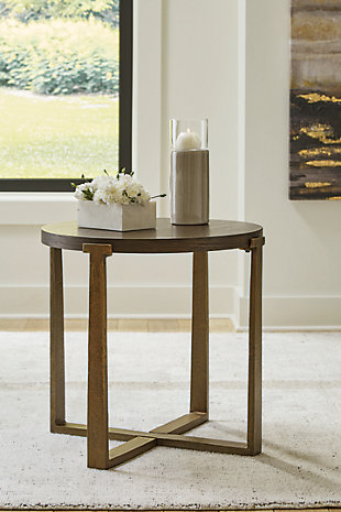 Balintmore End Table, Brown/Gold Finish, rollover