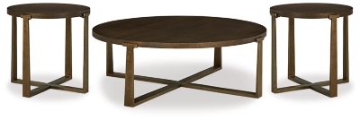 APG-T967-P3 Balintmore Coffee Table with 2 End Tables, Brown/G sku APG-T967-P3