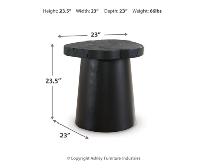 Wimbell End Table Dimensions