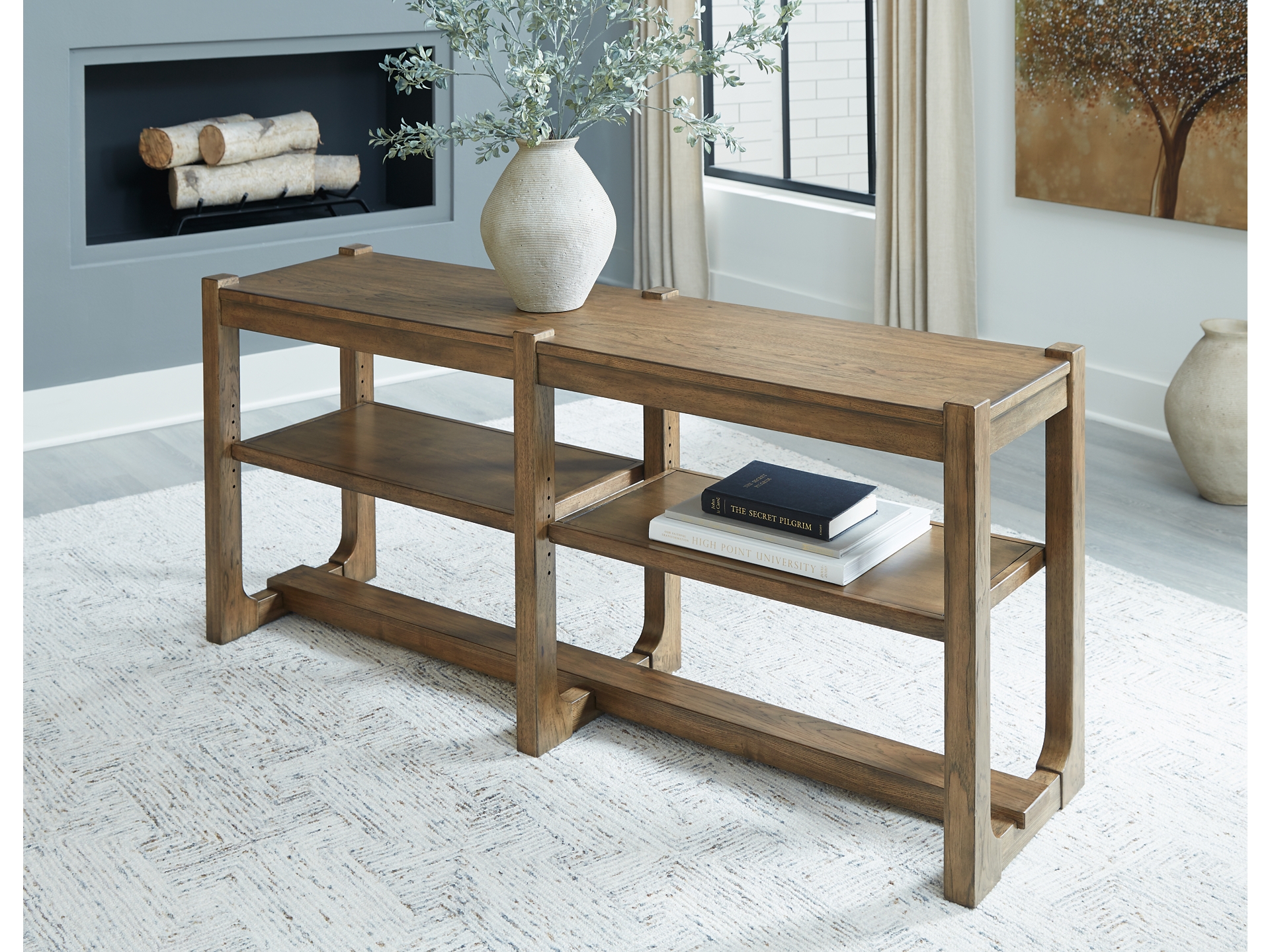 Image 4 of Cabalynn Coffee Table with 2 End Tables-sofa table