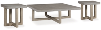 APG-T988-3P Lockthorne Coffee Table with 2 End Tables, Gray sku APG-T988-3P