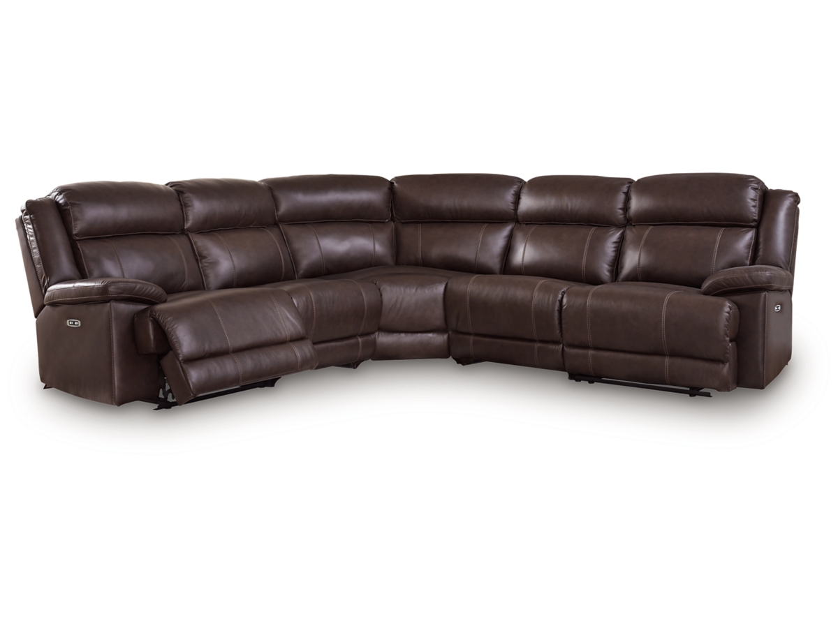 VonKurt 5-Piece Power Leather Reclining Modular Sectional | Ashley