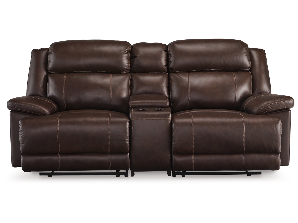 VonKurt Power Leather Reclining Modular Loveseat with