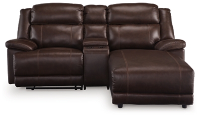 VonKurt 3-Piece Power Leather Reclining Modular Sofa with Chaise
