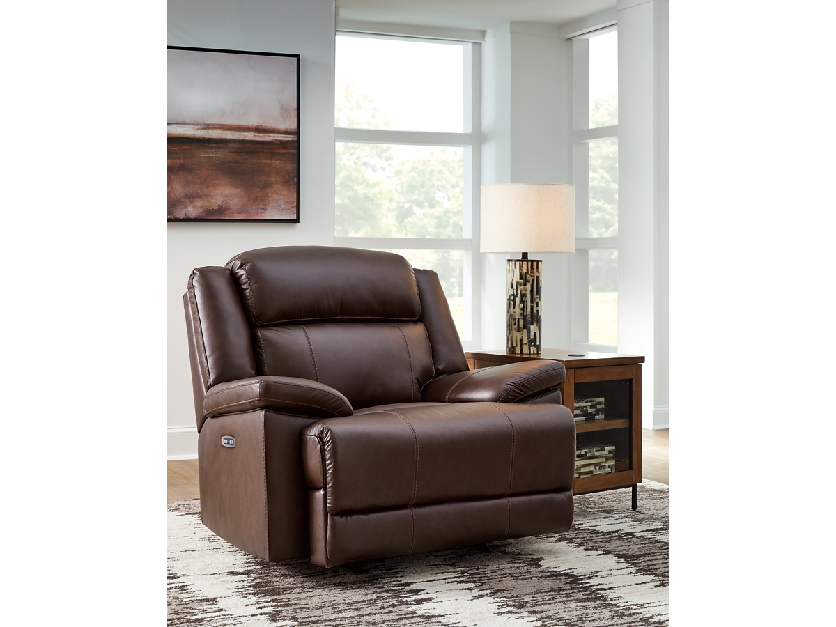 VonKurt Power Leather Rocker Recliner Ashley
