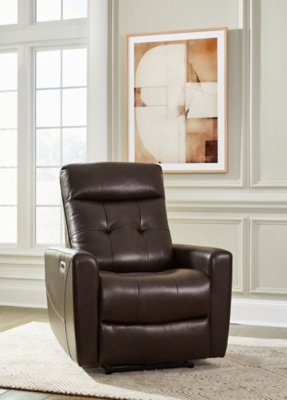 Pisgham Power Recliner, Chocolate, rollover