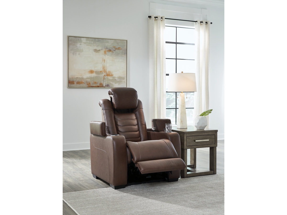 High Impact Dual Power Leather Recliner | Ashley