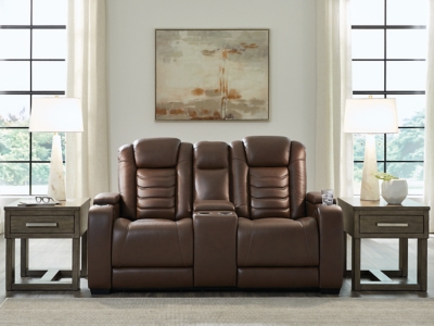 High Impact Power Reclining Loveseat with Console, , rollover