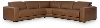 Rally-Up 5-Piece Power Reclining Sectional, Caramel, large
