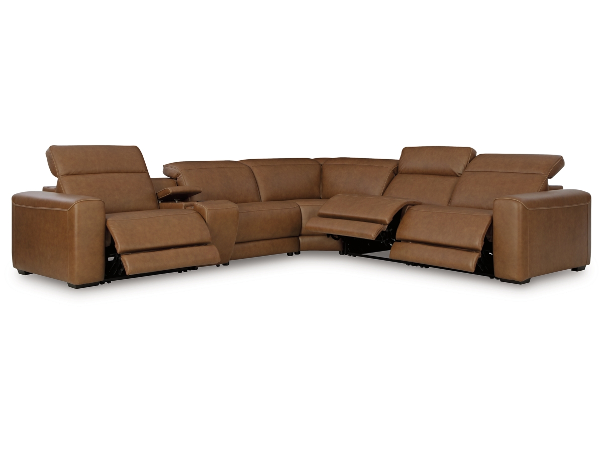 Rally-Up 6-Piece Dual Power Leather Reclining Modular