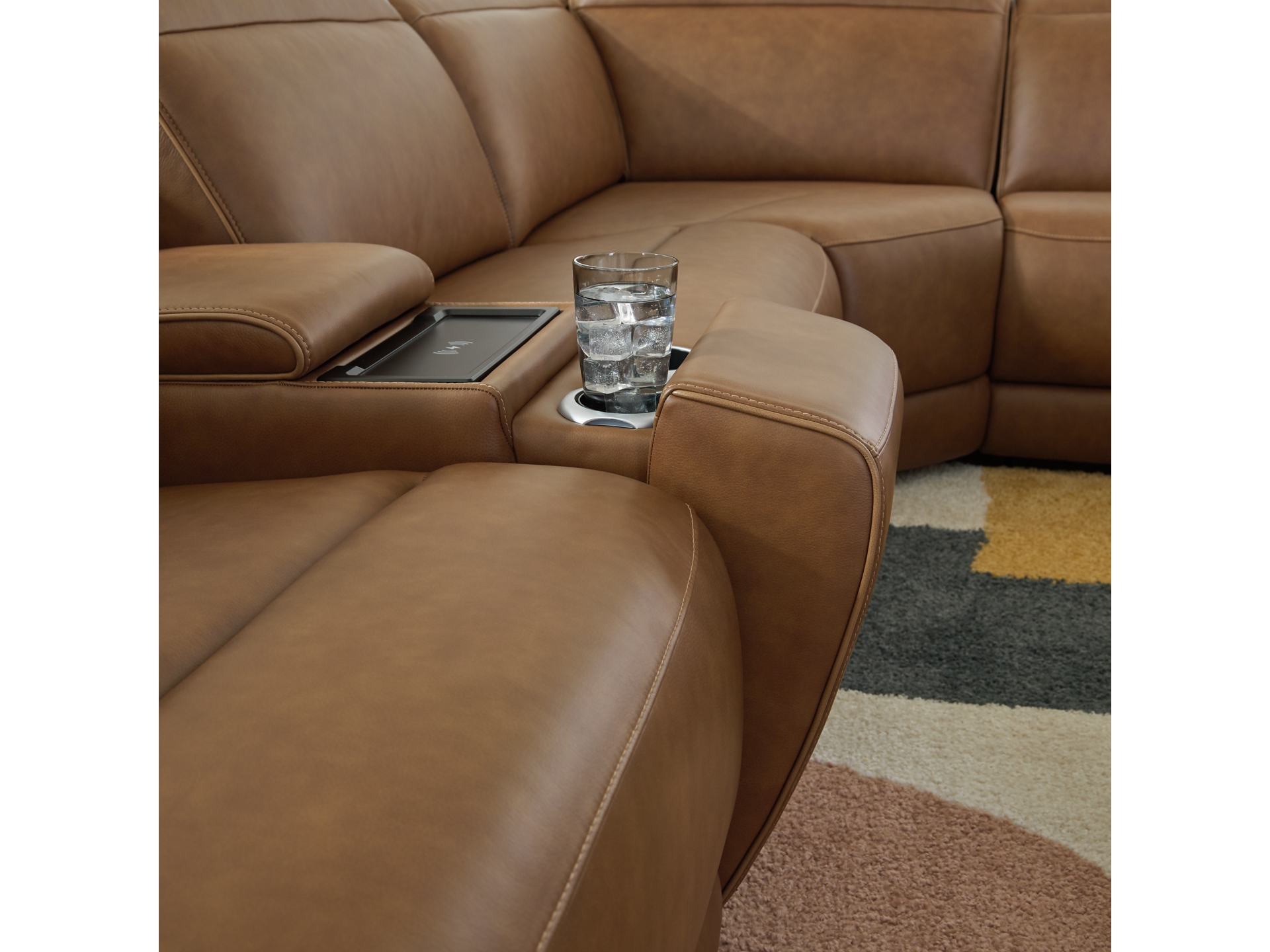 Image 4 of Rally-Up 6-Piece Power Reclining Sectional with Console