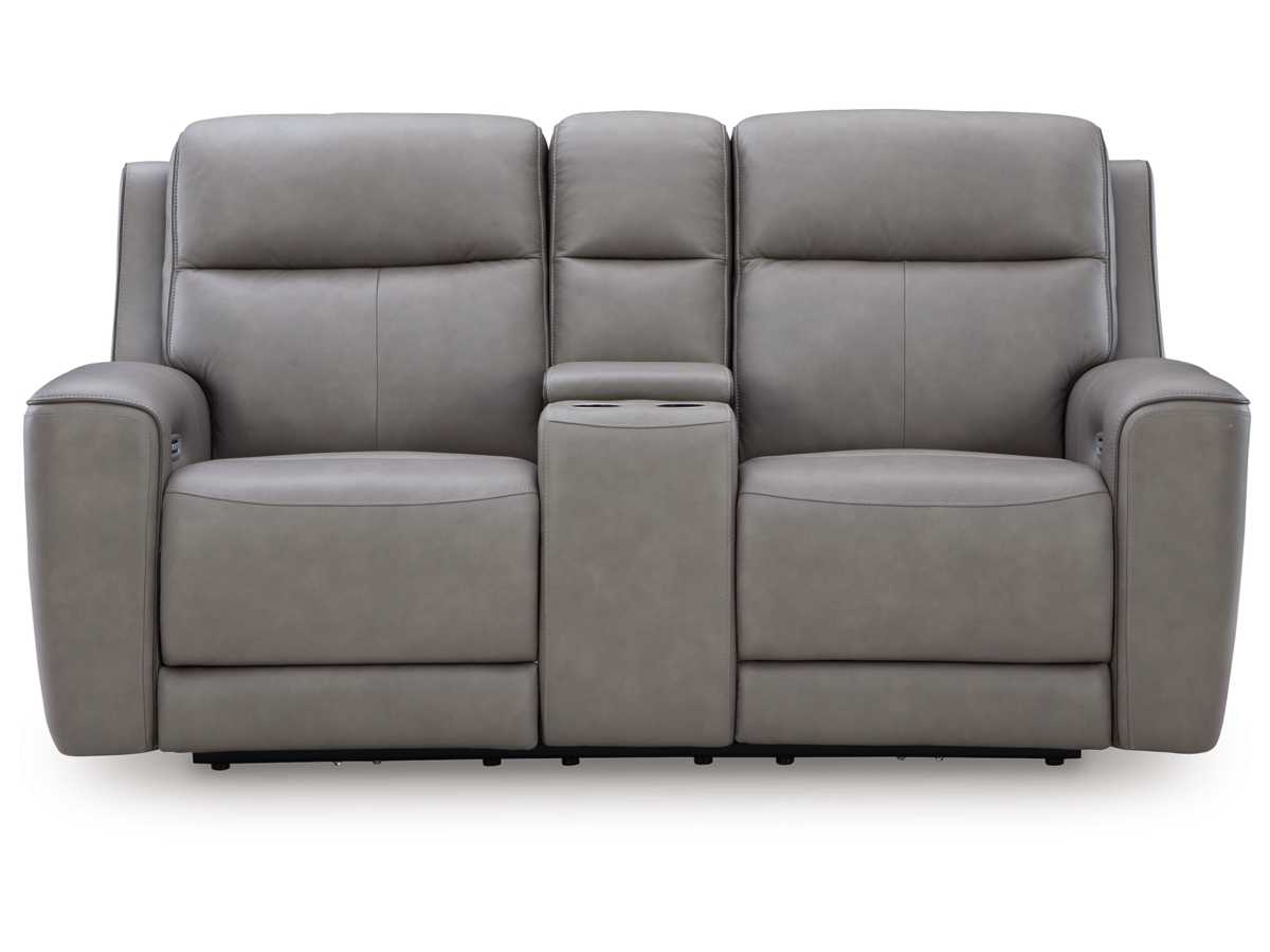 user_aca3fdf3　0808 5Z-Relaxation Dual Power Leather Reclining Loveseat with Console