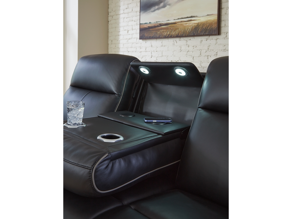 エレガンス 5 5Z-Relaxation Dual Power Leather Reclining Sofa | Ashley