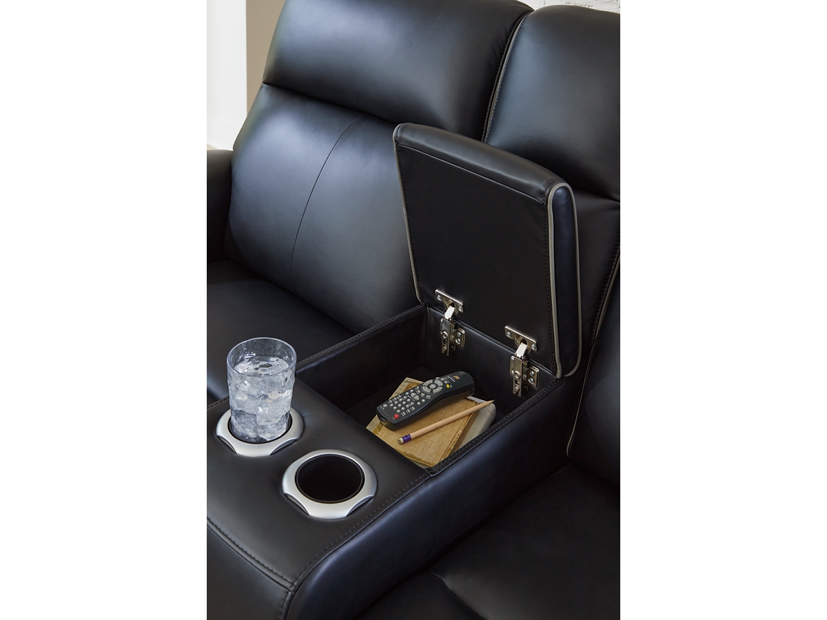 user_aca3fdf3　0808 5Z-Relaxation Dual Power Leather Reclining Loveseat with Console