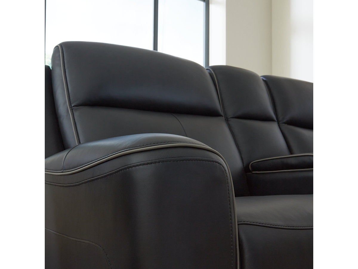 5Z-Relaxation Dual Power Leather Reclining Loveseat with Console