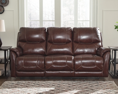 Dellington Power Reclining Sofa, Walnut, large