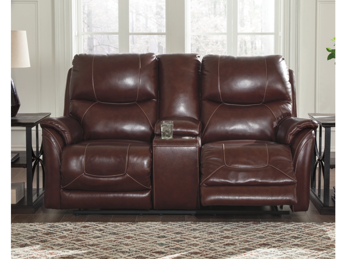Dellington Triple Power Reclining Loveseat with Console Ashley