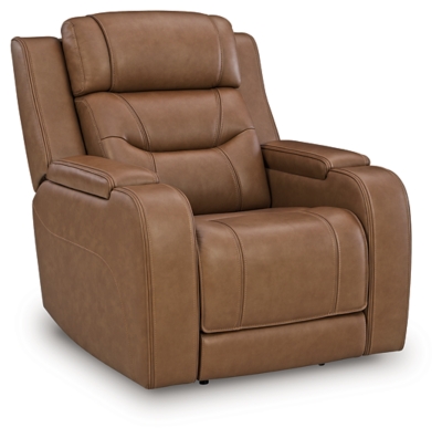 Dreamer Power Recliner with Audio Seating, Caramel, large