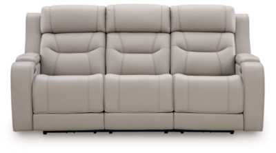 Dreamer Power Reclining Sofa with Audio Seating, Gray, large