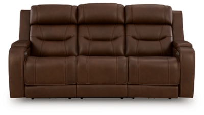 Dreamer Power Reclining Sofa with Audio Seating, Brown, large