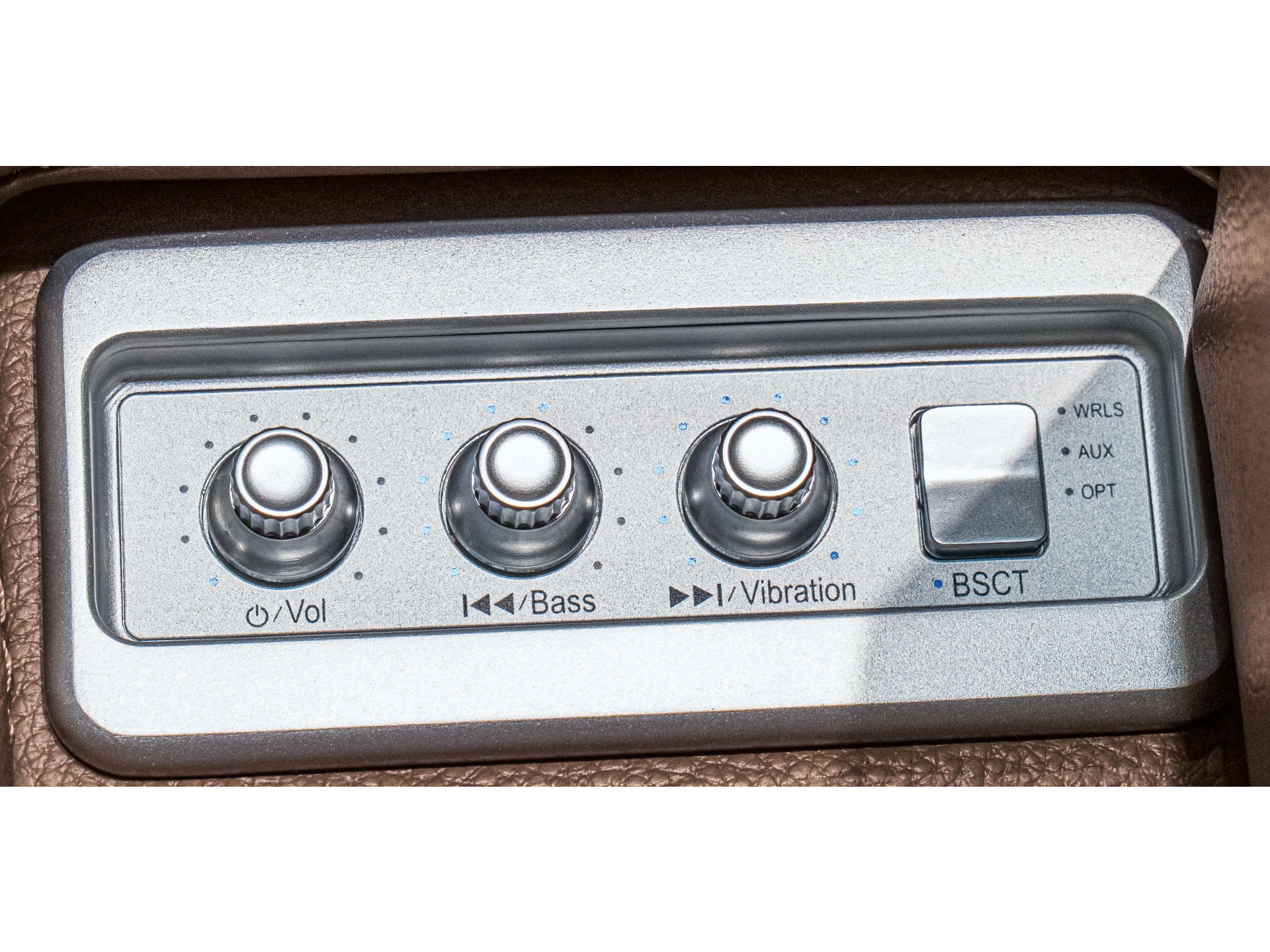 Image 5 of Dreamer Dual Power Leather Reclining Sofa and loveseat with Audio Seating