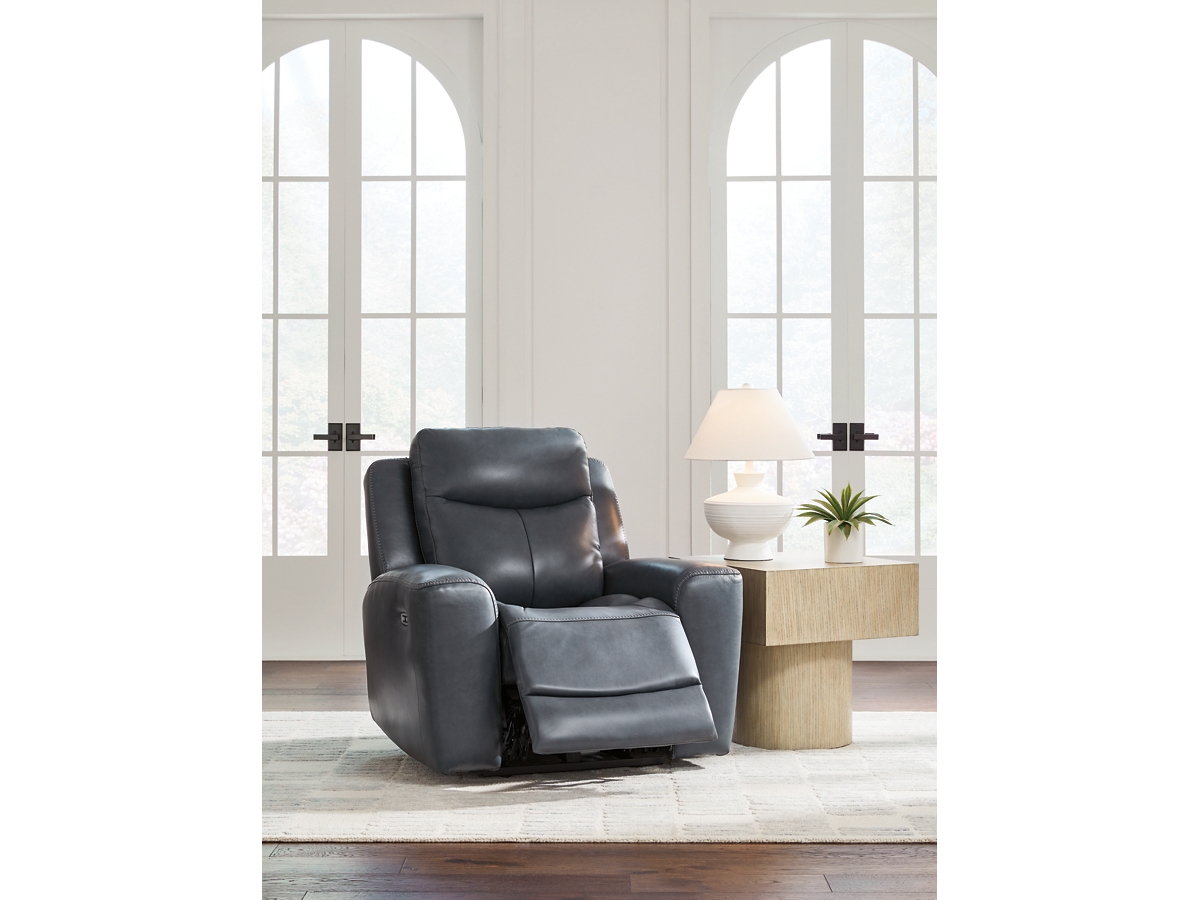 Momentum Moves Dual Power Leather Recliner | Ashley