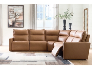 Arrington 6-Piece Dual Power Leather Reclining Modular Sectional
