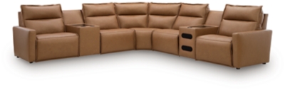Arrington 7-Piece Power Reclining Sectional with Audio Console, , grid