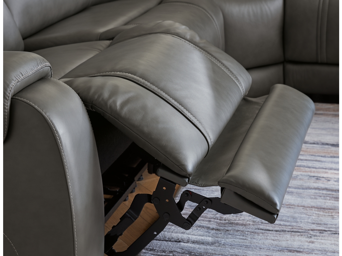 5Z-Harrenhurst 5-Piece Leather Dual Power Reclining Modular