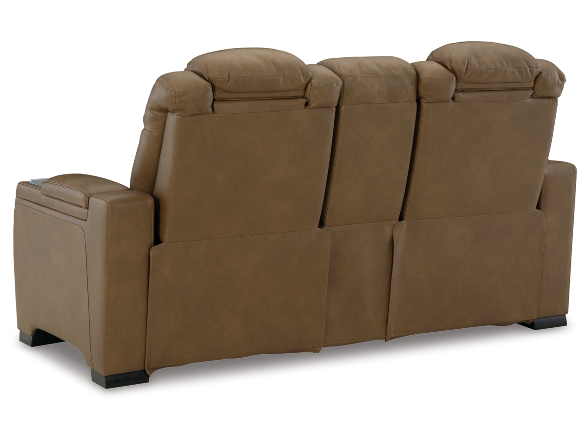 Strikefirst Triple Power Leather Reclining Loveseat | Ashley