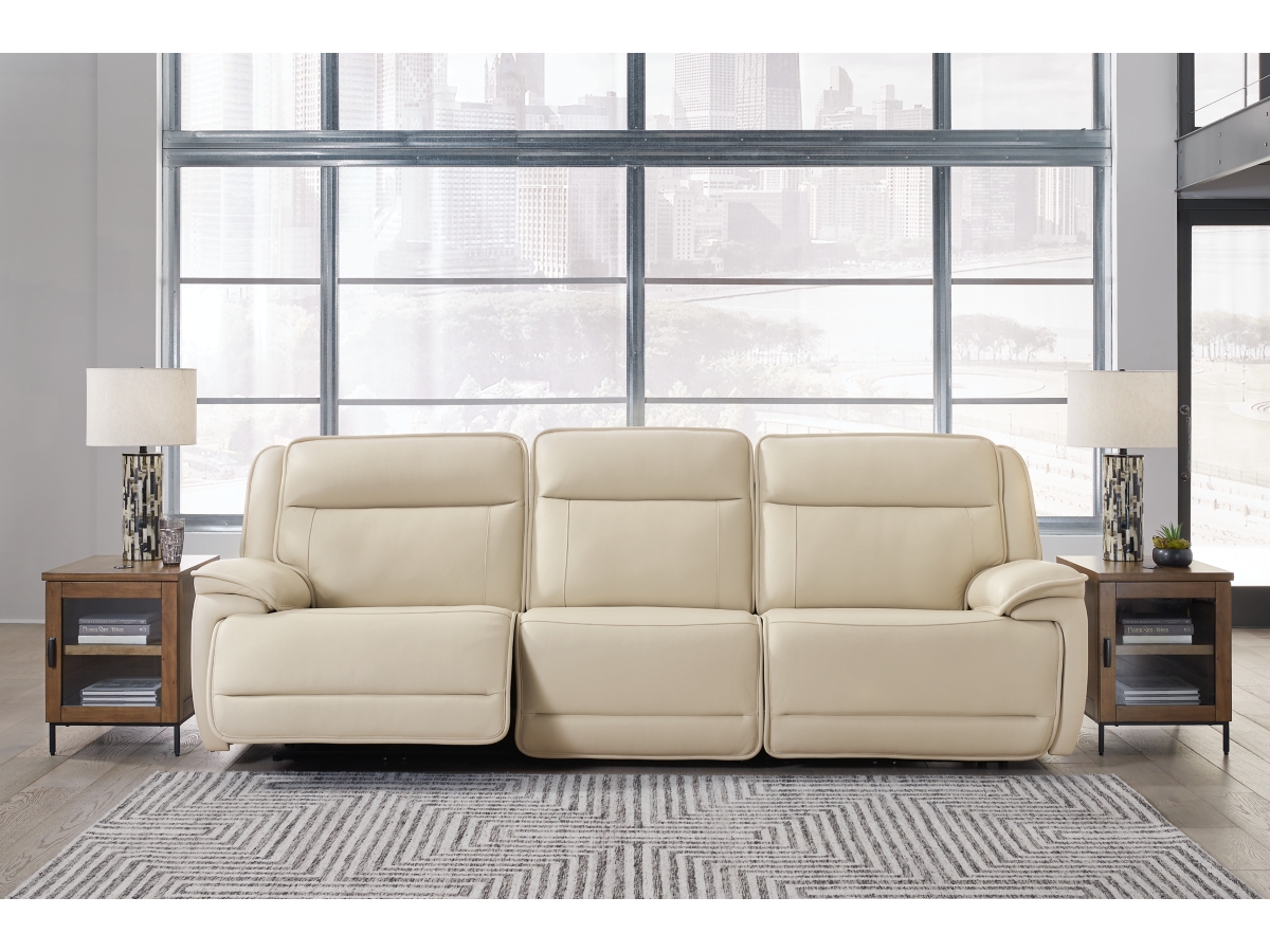 Double Deal 3 Piece Dual Power Leather Reclining Modular Sofa Ashley