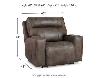 Game Plan Oversized Power Recliner, Concrete, large