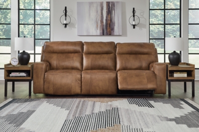 Game Plan Power Reclining Sofa, Caramel, large