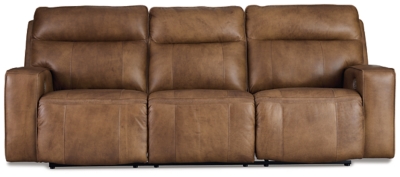 Game Plan Power Reclining Sofa, Caramel, large