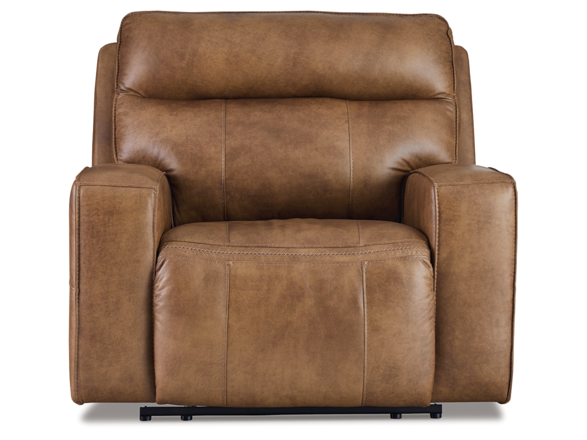 テアシュリページ Game Plan Oversized Dual Power Leather Recliner | Ashley