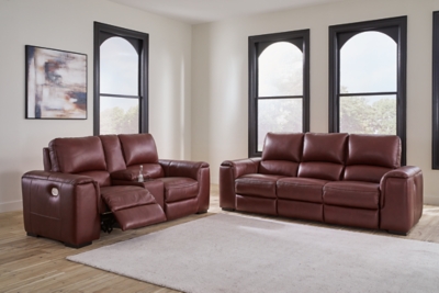 Reclining sofa and loveseat deals sets with console